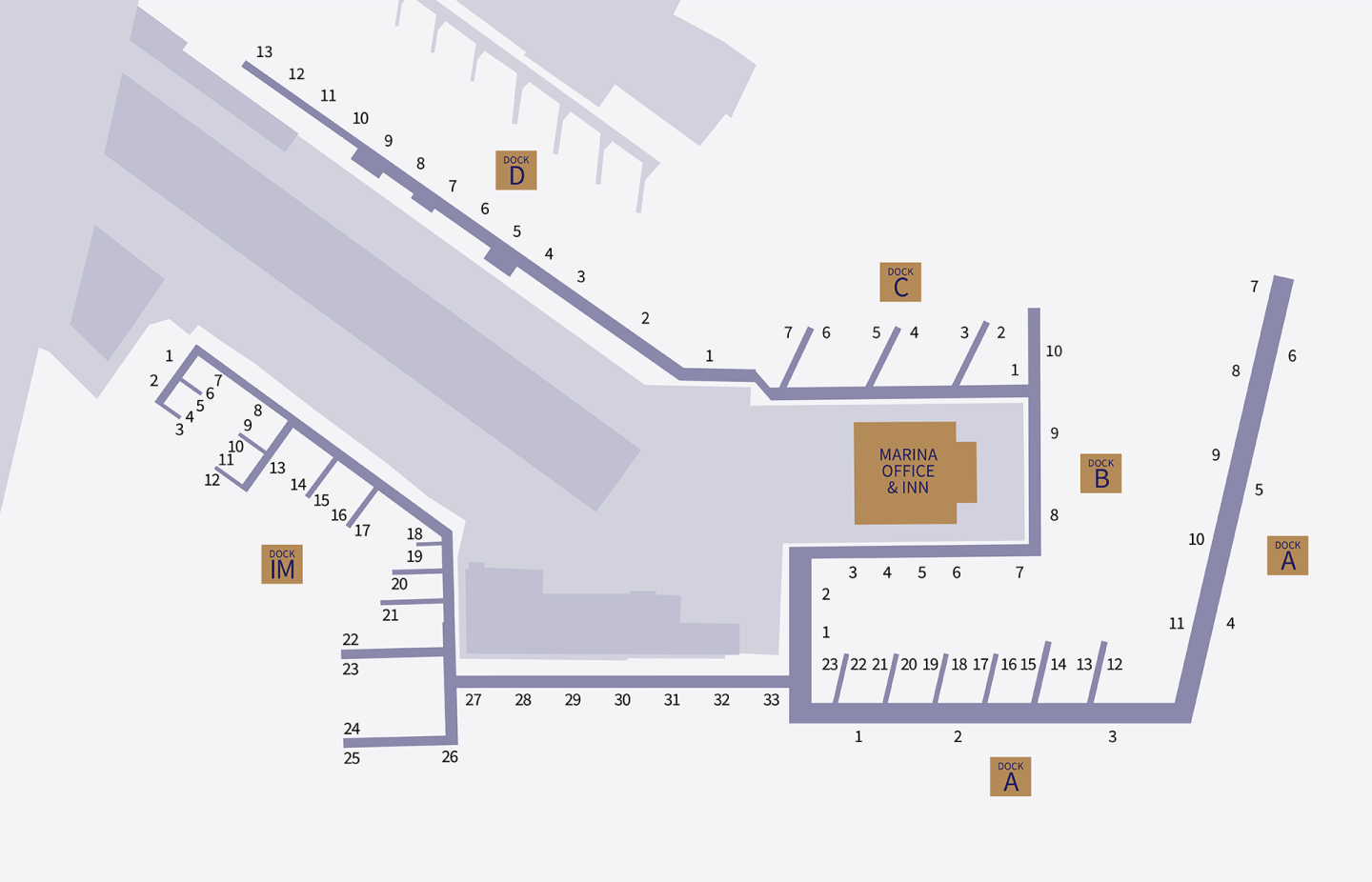 Slip Layout at Boston Yacht Haven